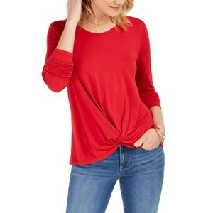 Style & Co Twist Front Long sleeve Top XL